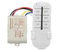 Taidda 1/2/3/4 Voies ON/OFF AC180-240V 1000W Interrupteur de Télécommande pour Lampes à Fleurs de Jour, Lumières à économie D'énergie (#03)