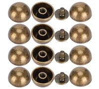 Taidda 30 Ensembles de Rivets en Forme de Champignon de Couleur Bronze, Clous en Dôme de 12 Mm pour la Décoration du Cuir, Solides et Durables pour les Vêtements, Chaussures et Bagages Punk
