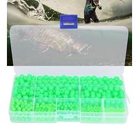 Taidda 820 Pièces de Perles de Pêche Lumineuses Antidérapantes, Outils de Matériel pour Eau Salée, Kit d'eau Douce, Perles de Poisson Rondes Colorées pour la Pêche de Nuit, Adaptées aux Pêcheurs en