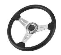 Taidda Accessoire de Sport de Remplacement de Volant à Dérive Universel pour les Dériveurs de Voitures de Course, Roue de 14 Pouces pour la Plupart des Véhicules, Alliage D'aluminium + PU, Rouge