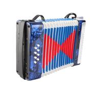 Taidda Accordéon pour Enfants, 17 Touches, 8 Basses, Jouet Sonore Doux pour Enfants, Débutants, Matériau ABS Bleu Profond