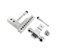 Taidda Attelage de Remorquage à Double Boule Réglable en Alliage D'aluminium, Finition Polie pour Pare-chocs Arrière de Remorque, Machines Agricoles