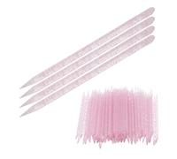 Taidda Bâton à Ongles Jetable à Double extrémité, quantité Adéquate, Outil Essentiel pour les Techniques des Ongles, 100 Pièces (Rose)