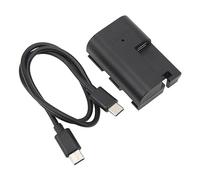 Taidda Batterie Factice LP E6 Entièrement Décodée pour Appareils Photo Numériques 5D Mark IV 5D Mark ILI, Batterie de Coupleur DC de Type C Pratique pour Prise de Vue en Intérieur et en Extérieur