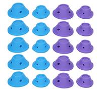 Taidda Bigoudis en Forme de Champignon en Silicone, 20 Pièces, pour de Belles Boucles, Opération Facile pour les Bobines Montrées aux Extrémités, à Domicile et en Voyage