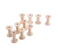 Taidda Bobines de fil vides, Bobines de fil 10pcs bobines de fil vide en bois couleur bois naturel 47mm x31mm