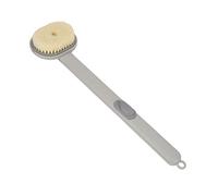 Taidda Brosse de Bain à Tête Amovible avec Poils Doux pour un Nettoyage Respectueux de la Peau, 1 X Brosse de Bain à Long Manche, Idéale pour la Douche (GRAY)