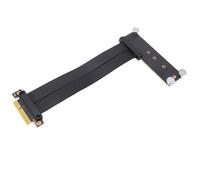 Taidda Câble Riser PCIe X4 4.0, Câble d'extension PCIe Magnétique 90 Degrés 8 Go Carte Adaptateur NVMe pour GPU, NIC, Son, Périphériques d'extension, Plug and Play