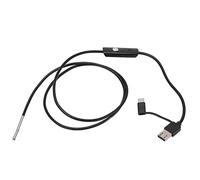 Taidda Caméra Endoscope HD 3,9 Mm avec Lumières LED pour L'inspection de Tuyaux Industriels sur Téléphone Portable, Matériau ABS (Cordon souple 1m)