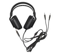 Taidda Casque de Jeu Filaire, Coussinets d'oreille en Mousse à Mémoire de Forme Souple, Bandeau Réglable, Contrôle du Volume Plug and Play, avec Micro Rotatif, pour PC, Ordinateur (Black)