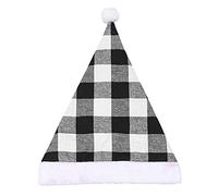 Taidda Chapeau de Noël à Carreaux en Lin élégant pour Vacances, pour Prise de Vue, Occasions Décontractées, Convient à la Plupart des Gens, Rouge/gris, 30 Cm X 36 Cm (Taiddanau9erhs5g-210910YA01-1)