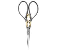 Taidda Ciseaux de Tailleur, Lame Tranchante en Acier Inoxydable de Haute qualité pour la Broderie, la Couture et L'artisanat, Design Classique Européen (fleur d'or noir)