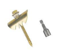 Taidda Clous de Clôture Renforcés en Acier Inoxydable pour Clôture Métallique, 50 Pièces D'agrafes de Galvanisées avec Rondelle et Douille, pour des Travaux de Rapides, pour Poteaux de et Arbres