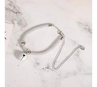 Taidda Collier Cloche pour Animaux de Compagnie, Beau Collier Réglable pour Chats Petits Chiens avec Cloche, Nylon Blanc, 7,87-14,96", Décoration pour Animaux de Compagnie pour Les Vacances