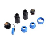 Taidda Connecteur de Prise D'aviation étanche SP21 IP68 pour Lampes et Lanternes Extérieures, Connecteur de Câble en Plastique de Haute qualité 2/3/4/5/7/9/12 Broches (7 Broches)