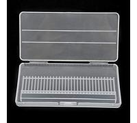 Taidda Conteneur de Forets Boîte de Rangement étanche Durable pour Manucure 30 Trous Organisateur Peu Encombrant pour les Professionnels du Nail Art Plastique Transparent
