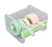 Taidda Coupe-Ruban Multi-masquage Transparent pour L'école, le Bureau à Domicile, Petit Support de Ruban Adhésif élégant pour une efficacité de Travail Améliorée, pour Divers Paramètres (GREEN)