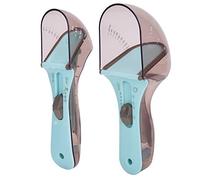 Taidda Cuillère à Mesurer Multifonctionnelle Réglable, Balance de Cuisson Pratique pour les Amateurs de Pâtisserie, Ensemble de 2 Pièces en Silicone/PP