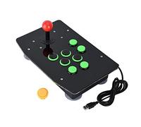 Taidda de Fin d'année Console de Jeu, Console de Jeu USB Durable Arcade Fighting Game Console Joystick No Delay Controller avec Quatre ventouses pour Jeux PC