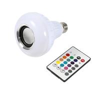 Taidda de Fin d'année LED Musique Ampoule, E27 12W LED RGB Blue-dent Ampoule Lampe de Musique sans Fil Jouant la Lampe avec télécommande