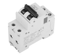 Taidda Disjoncteur Miniature DC Protection Fiable à Fermeture Rapide pour Système de Grille de Panneaux Solaires 2P 250 V Basse Tension 25 A Blanc Taille 3,1 X 2,8 X 1,4 Pouces (25A)