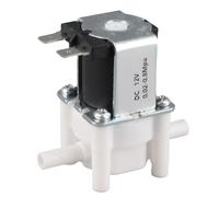 Taidda Électrovanne Normalement Fermée 12V pour Distributeur D'eau, Installation Facile, Longue Durée de Vie, Entrée à Insertion Rapide, Blanc/laiton