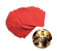 Taidda Emballages Carrés Multicolores en Aluminium pour Sucettes au Chocolat, Durables pour la Fabrication de Bonbons 3 "x 3", 100 Pièces/lot pour Confiserie (rouge)