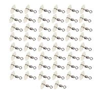 Taidda Émerillons de Pêche Lumineux Durables en Aluminium, Crochet Pivotant en Forme de 8, Séparateur de Ligne, Accessoire D'équilibrage, 50 Pièces
