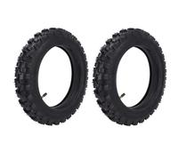 Taidda Ensemble de Pneus Tout-terrain Durables de 2,5 à 10 Pouces et Chambre à Air Adaptés pour pour DRZ70 JR50 Dirt Bike Charge Maximale 255 Lb pour les Jeunes Matériau Caoutchouc Noir 2 Pneus