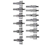 Taidda Ensemble de Scies Cloches TCT à Pointe en Carbure Durable pour Acier Inoxydable, 13 Pièces de 16, 18, 20, 22 Mm, Forets de Scie Cloche en Carbure, Conception D'élimination des Copeaux pour le