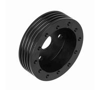Taidda Entretoise de Volant en Aluminium Longue Durée de Vie pour Roues 5 à 6 Trous, Adaptateur 3 Trous, Convient à Grant NRG, Idéal pour les Amateurs de Voitures (BLACK)