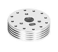 Taidda Entretoise de Volant en Aluminium Longue Durée de Vie pour Roues 5 à 6 Trous, Adaptateur 3 Trous, Convient à Grant NRG, Idéal pour les Amateurs de Voitures (SILVER)
