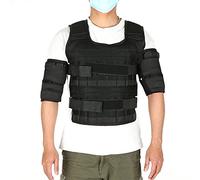 Taidda Gilet lesté en Maille Confortable avec Poids pour les Jambes et les Bras, Ensemble de Tissu de Chargement Réglable de 15 Kg/35 Kg pour L'entraînement de Force, les Amateurs de Gym, Noir (15KG)