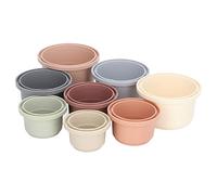 Taidda Gobelets Empilables Couleurs éducatives, Jouets de Bain pour Réception-Cadeau pour bébé, 8 Pièces, Gobelets Empilables pour la Coordination œil-Main, Matériau ABS