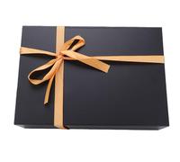 Taidda Grande Boîte Cadeau de Saint-Valentin, Boîte de Rangement Pliable Pré-assemblée avec Couvercle Magnétique Noir 13,78 X 9,84 X 4,06 Pouces, Papier Robuste pour Parfums