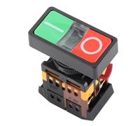 Taidda Interrupteur à Double Bouton-poussoir avec Lumière LED pour Boutons Rouges ou Verts, Structure Claire Marche/arrêt pour la Maison, le Garage, Taille : 2,87 X 2,17 X 1,1 Pouces, Interrupteur