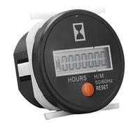 Taidda Jauge de Compteur Horaire à Large Plage avec Bouton de Réinitialisation, Compteur Horaire à Performance Stable pour Générateur, Mécanique à Coque ABS, 24-240V