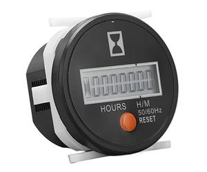 Taidda Jauge de Compteur Horaire à Large Plage avec Bouton de Réinitialisation, Compteur Horaire à Performance Stable pour Générateur, Mécanique à Coque ABS, 24-240V