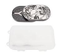 Taidda Jouet Coulissant de Carte à Pousser en Acier Inoxydable, Jouet de Décompression avec Trou pour Lanière pour Enfants et Adultes, Motif gravé à la Main pour Les Voyages, la Maison