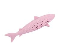Taidda Jouet de Poisson en Silicone à l'herbe à Chat, Matériau Souple pour L'entraînement Interactif, Nettoyage des Dents des Chats Seuls à la Maison, Vert 6.10 Pouces (Pink)