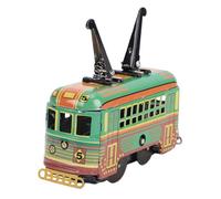 Taidda Jouet de Tramway à Remonter, Tramway Rétro en Fer Blanc avec Lumières et Sons, Jouet de Collection Vintage pour la Décoration de la Maison et du Bureau, Cadeau pour Enfants