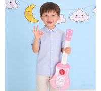 Taidda Jouet ukulélé pour Enfants, Instrument de Musique en Plastique Léger pour Enfants âgés de 3 Ans et Plus, avec Bords Polis pour Un Jeu en Toute sécurité, Encourage Conscience (Pink)