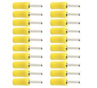 Taidda Kit de Connecteurs en Laiton é étanche, Fiche Banane Mâle étanche, pour la Transmission du Signal, Prise Conventionnelle, 20 Pièces pour la Connexion et Le Remplacement (Yellow)
