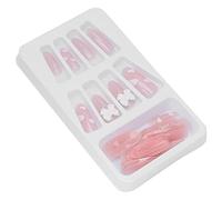 Taidda Kit de Faux Ongles à la Mode de 24 Pièces à Couverture Complète pour Femmes, Colle Tendance sur les Ongles à Presser pour les Fêtes, les Soirées Dansantes, les Mariages et la Vie Quotidienne