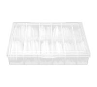 Taidda Lot de 240 Longs Bouts D'ongles Artificiels avec Charme Supplémentaire pour Salon de Manucure, Matériau ABS, 12 Tailles pour la Plupart des Gens, Usage Domestique ou Salons de Manucure