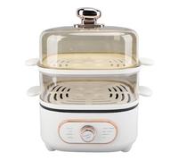 Taidda Marmite à Vapeur électrique à 2 Niveaux 1200 W 10,5 L Cuiseur Polyvalent Empilable avec Plaque de Cuisson à la Vapeur et Marmite pour Soupe Nouilles Avoine Fruits de Mer (Prise UE 220V)