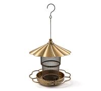 Taidda Métallique pour Oiseaux Sauvages, Alimentation 360 Degrés | Fer épaissie, Utilisation dans une Cour de Jardin Suspendue Extérieure, Grains D'oiseaux Standard, Large Couverture Pluie