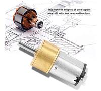 Taidda Micro Boîte de Vitesses en Métal DC6V 14MM N20, Moteur Anti-poussière, Grand Moment de Force pour Robot à Monter Soi-même, Voitures Jouets, Voitures de Suivi (6V 60RPM)