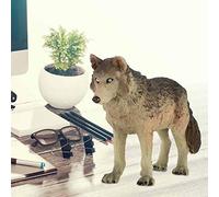 Taidda Mini Décoration de Loup de Simulation, Jouet Modèle Animal pour la Décoration de la Maison et L'éducation de la Petite Enfance (Grand Loup Vert)