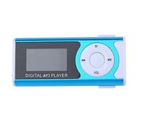 Taidda Mini Lecteur de Musique MP3 Compact avec écran LCD et Lumière LED pour Profiter de la Musique à L'extérieur Bleu, Lecteur de MP3 en Métal, de pour Activités de Plein Air (Blue)